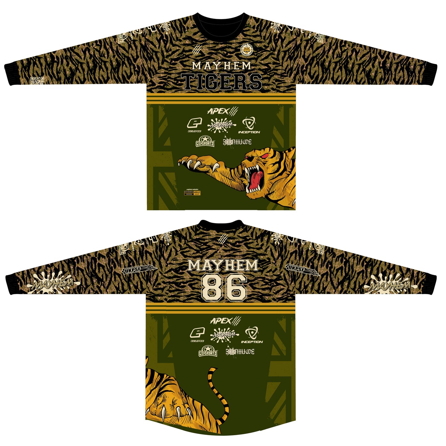 MAYHEM TIGERS 2024 GOLD TEAM JERSEY - UK EDITION