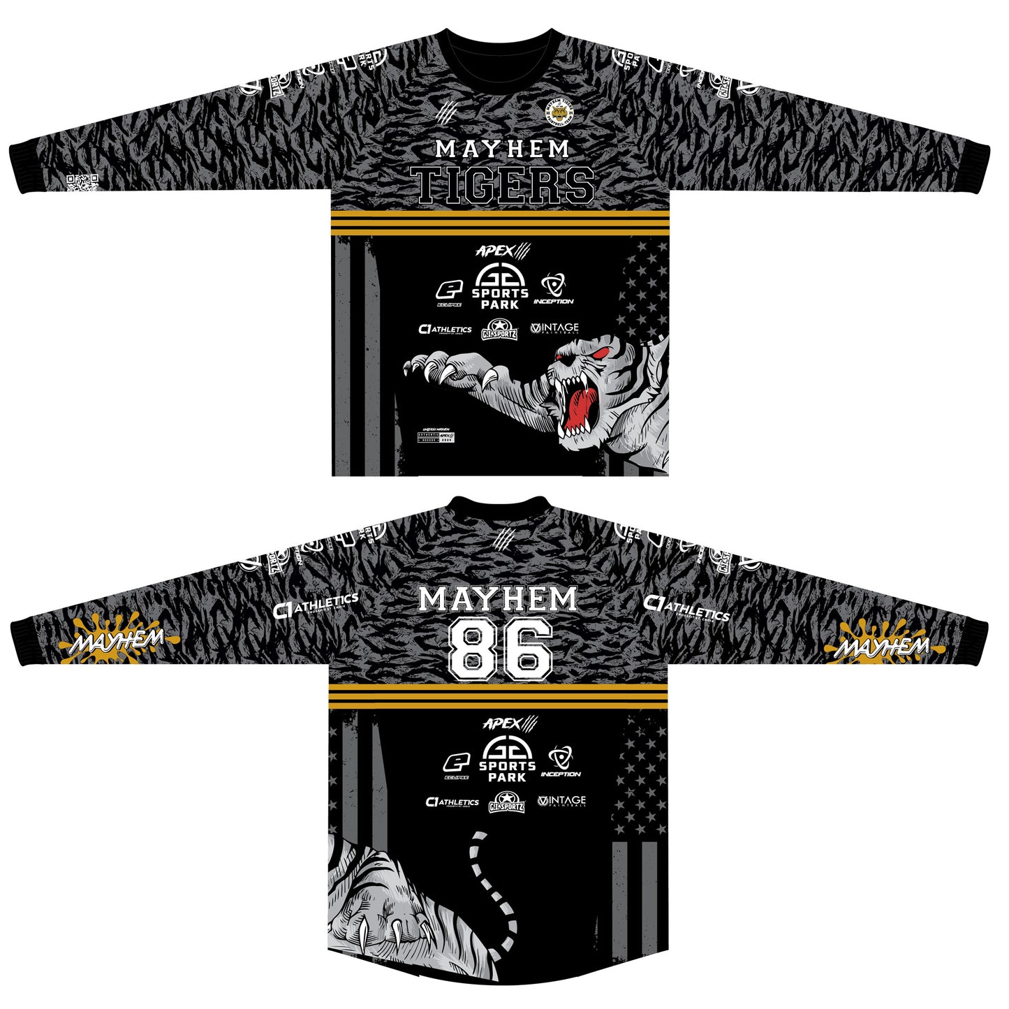 MAYHEM TIGERS 2024 BLACK TEAM JERSEY - US EDITION