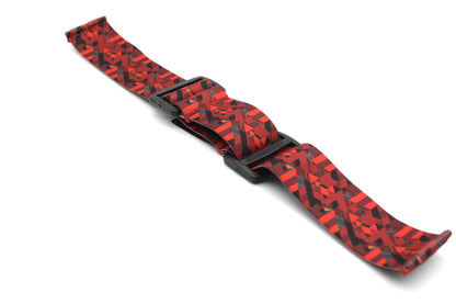 GEOMETRIC GOGGLE STRAP - RED