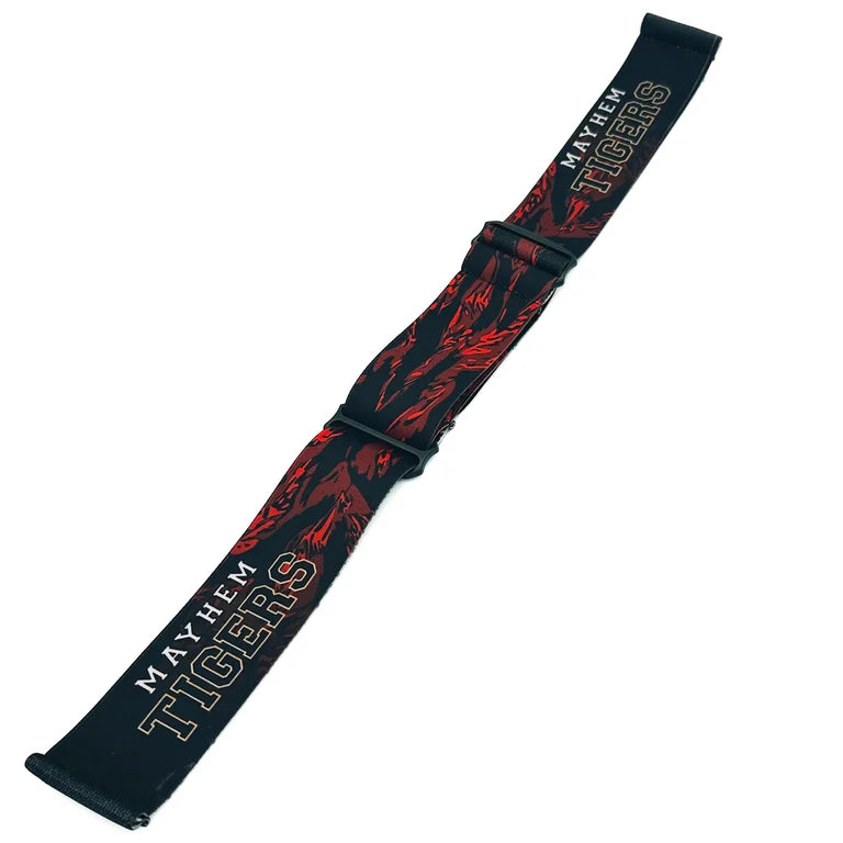 MAYHEM TIGERS TEAM GOGGLE STRAP - RED TIGERSTRIPE